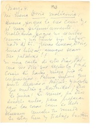 [Carta] 1963 mar. 4, [Montevideo, Uruguay] [a] Doris Dana, [New York]