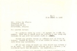 [Carta] 1966 abr. 6, [New York] [a] Esther de Cáceres, Montevideo, Uruguay