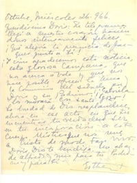 [Carta] 1966 oct. 26, [Montevideo, Uruguay] [a] Doris Dana, [New York]
