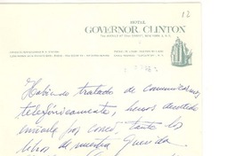 [Tarjeta] [1966], New York [al] Doris Dana, [New YorK]