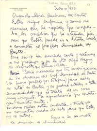 [Carta] 1962, jul. 10 [Montevideo, Uruguay] [al] Doris Dana, [New YorK]