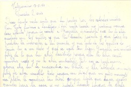 [Carta] 1960, may. 13, Valparaíso, Chile [a] Doris Dana, [Santiago]