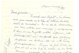 [Carta], 1962 ene. 31, México [a] Doris Dana, [New York]