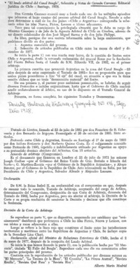 El laudo arbitral de Canal Beagle  [artículo] Alberto Marín Madrid.