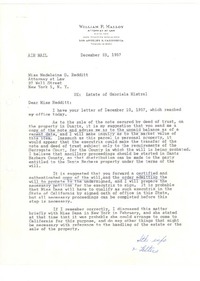 [Carta] 1957 dec. 23, Los Angeles, California [a] Madeleine S. Redditt, New York