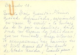 [Carta] [1963] dic. 10 [Montevideo, Uruguay] [a] Doris Dana, [New York]