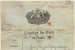 [Pasaporte diplomático] [a] Gabriela Mistral