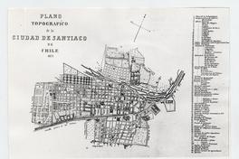 Plano topográfico de la Ciudad de Santiago de Chile, 1871