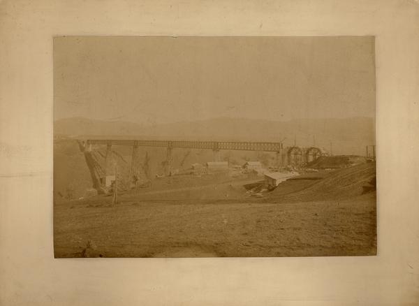 Construcción del viaducto de Malleco