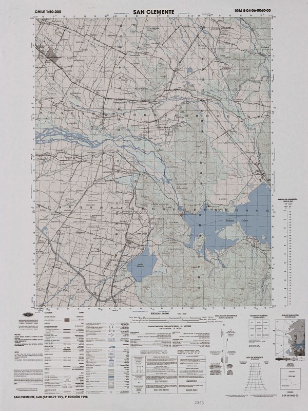 San Clemente 35°30' - 71°15' [material cartográfico] : Instituto Geográfico Militar de Chile.