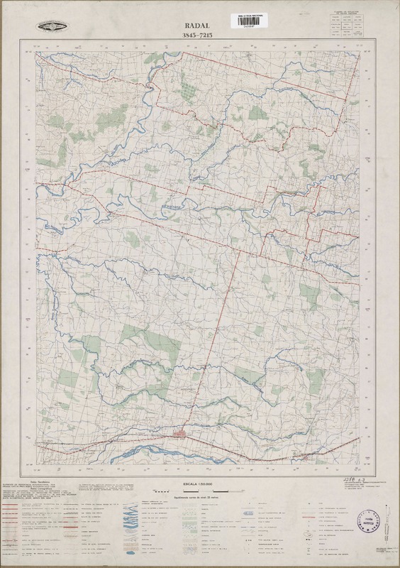 Radal 3845 - 7215 [material cartográfico] : Instituto Geográfico Militar de Chile.