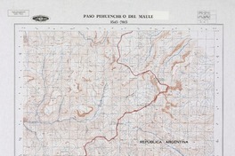 Paso Pehuenche o del Maule 3545 - 7015 [material cartográfico] : Instituto Geográfico Militar de Chile.