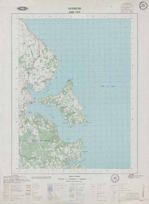 Quemchi 4200 - 7315 [material cartográfico] : Instituto Geográfico Militar de Chile.