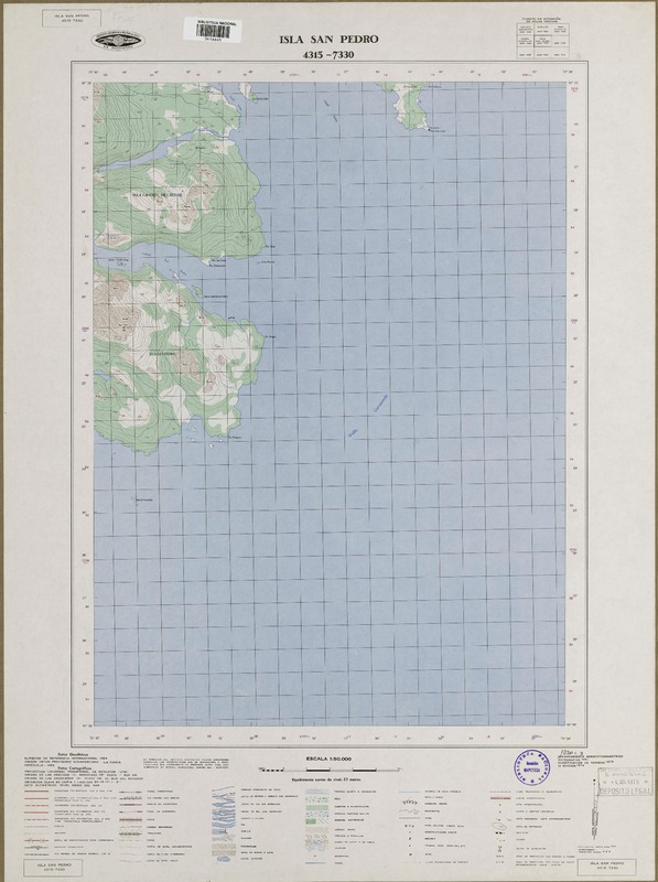 Isla San Pedro 4315 - 7330 [material cartográfico] : Instituto Geográfico Militar de Chile.