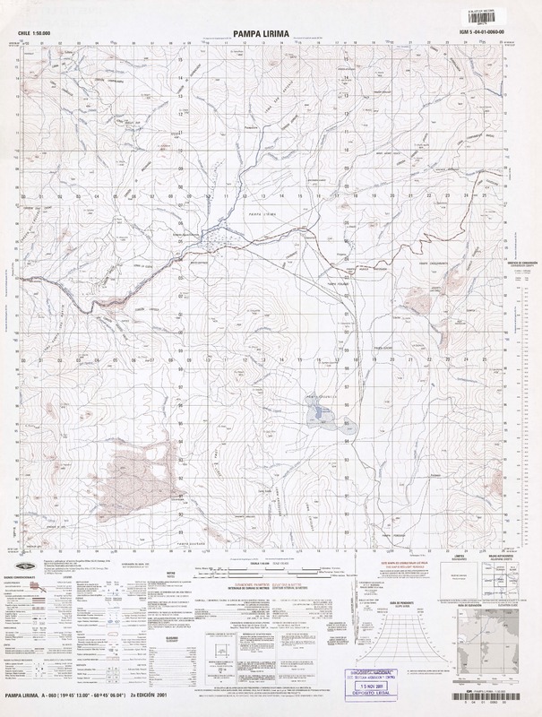 Pampa Lirima (19|45'13.00"-68°45'06.04") [material cartográfico] : Instituto Geográfico Militar de Chile.