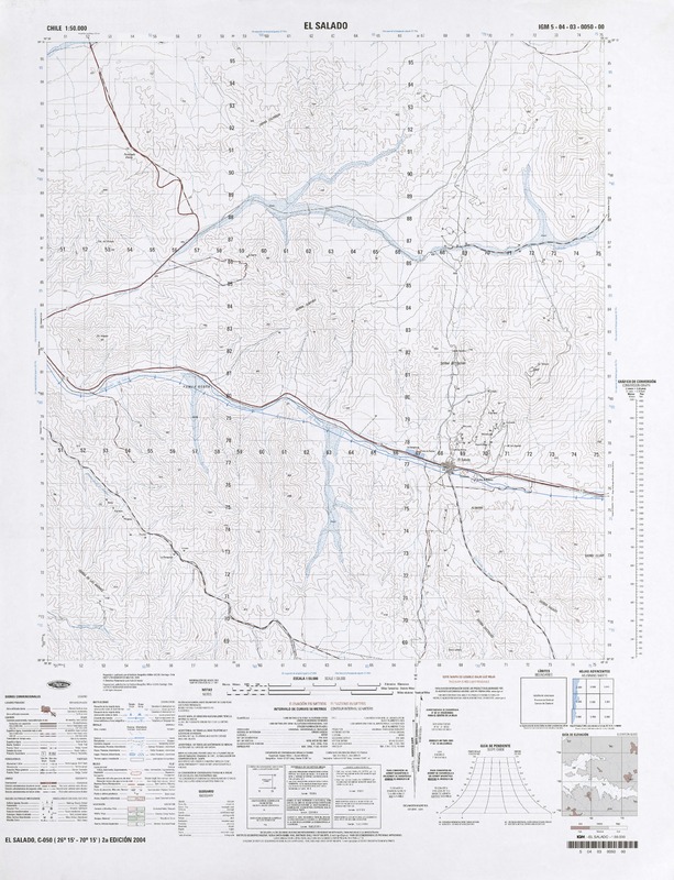 El Salado (26°5'-70°15') [material cartográfico] Instituto Geográfico Militar de Chile.