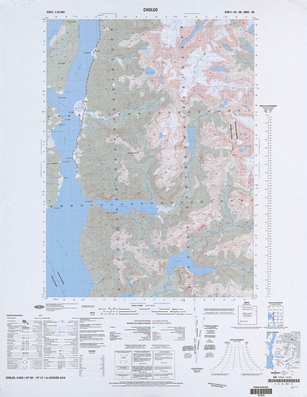 Cholgo (42° 00' - 72° 15')  [material cartográfico] preparado y publicado por el Instituto Geográfico Militar.