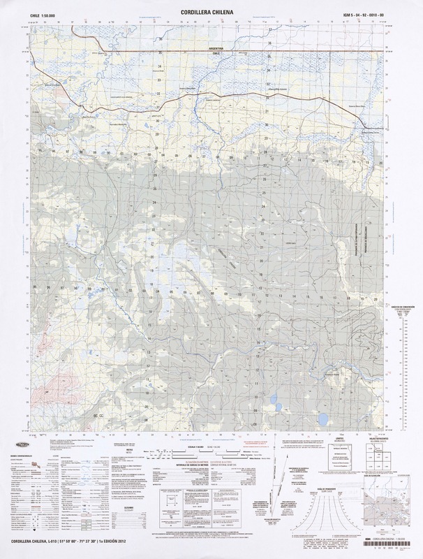 Cordillera Chilena  [material cartográfico] Instituto Geográfico Militar.