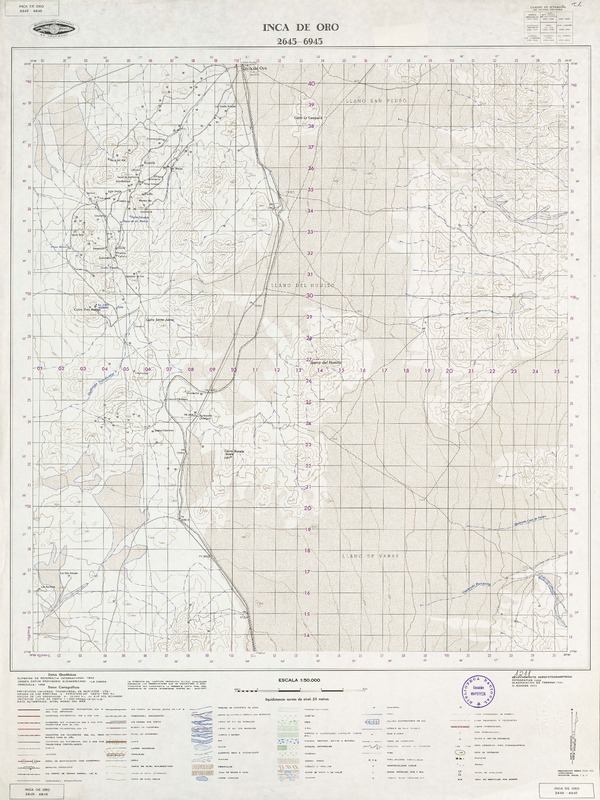 Inca de Oro 2645 - 6945 [material cartográfico] : Instituto Geográfico Militar de Chile.