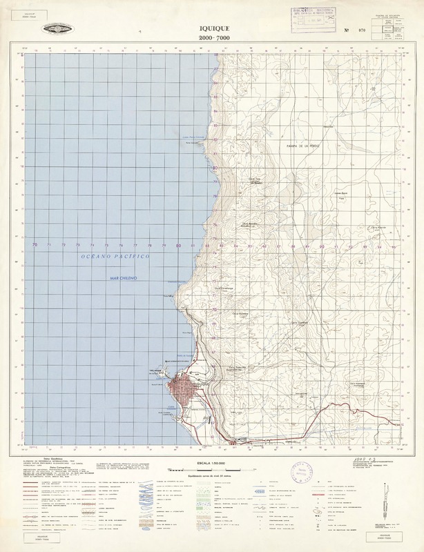 Iquique 2000 - 7000 [material cartográfico] : Instituto Geográfico Militar de Chile.