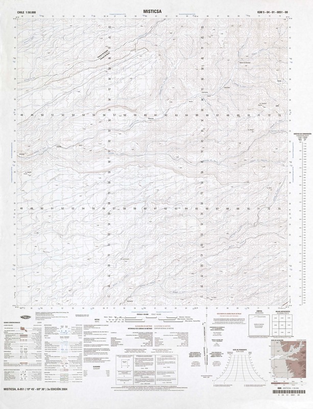 Misticsa (19°30'-69°15') [material cartográfico] : Instituto Geográfico Militar de Chile.