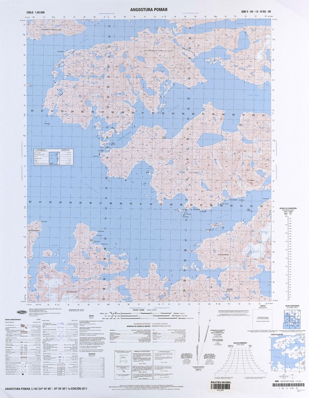 Angostura Pomar (54° 45' 00" - 70° 30' 00")  [material cartográfico] Instituto Geográfico Militar de Chile.