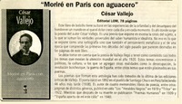 "Moriré en París con aguacero"  [artículo]