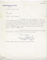 [Carta] 1983 julio 7, Chillán, Chile [a] Oreste Plath  [manuscrito] Juan Gabriel Araya.