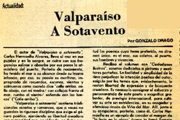 Valparaíso a sotavento  [artículo] Gonzalo Drago.