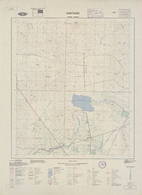 Huechún 330000 - 704500 [material cartográfico] : Instituto Geográfico Militar de Chile.