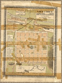 Plano de la ciudad de Santa Rosa de Los Andes  [material cartográfico] completado i publicado por Nicanor Boloña i W. L. Campino.