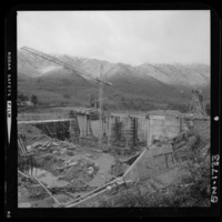 [Río Polcura; vista de las obras de construcción de la bocatoma Polcura]