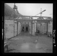 [Río Polcura; vista de las obras de construcción de la bocatoma Polcura]