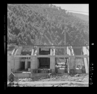 [Río Polcura; vista de las obras de construcción de la bocatoma Polcura, en su última etapa]