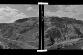 [Panorámica de las obras de construcción de la Central Hidroeléctrica Rapel]