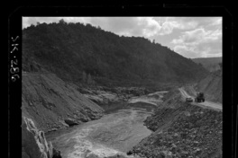 [Panorámica de las obras de construcción de la Central Hidroeléctrica Rapel]