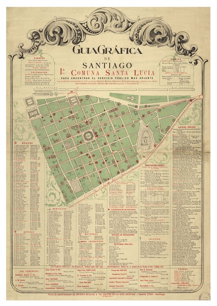 Guía gráfica de Santiago 1° Comuna Santa Lucia.