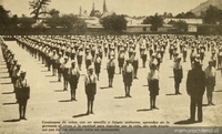Revista de gimnasia en la Ciudad del Niño, 1943.