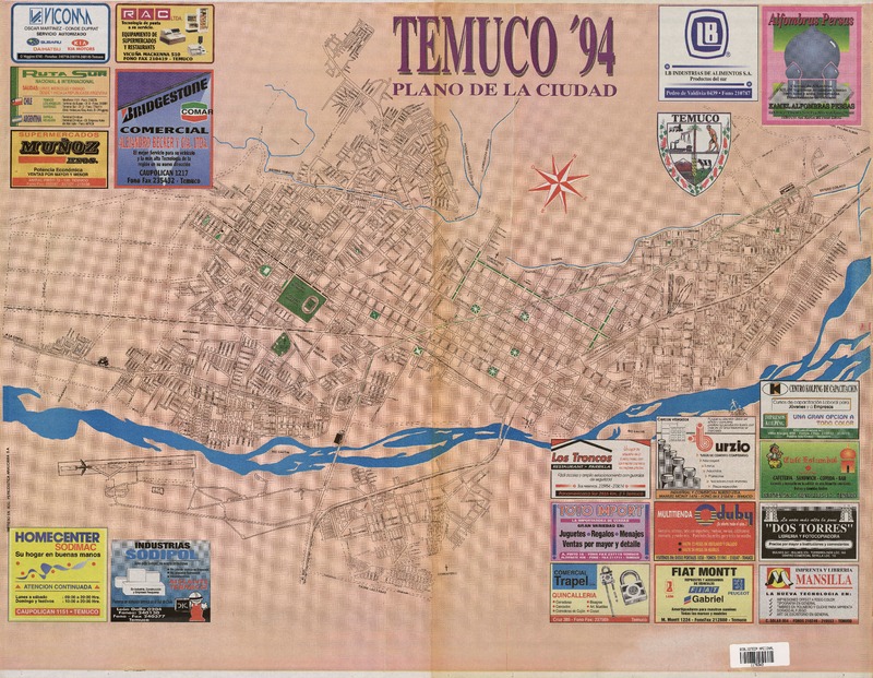 Temuco'94 plano de la ciudad. [material cartográfico] :