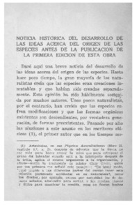 El origen de las especies por medio de la selección natural El origen de las especies por medio de la selección natural