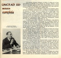 UNCTAD III misión cumplida. [artículo] :