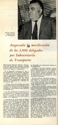 Asegurada la movilización de los 3.000 delegados por Subsecretaría de Trasportes  [artículo].