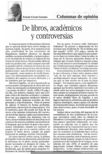 De libros, acadmicos y controversias