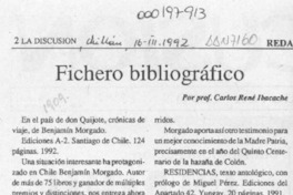 Fichero bibliogrfico  [artculo] Carlos Ren Ibacache.
