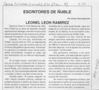Leonel Len Ramrez  [artculo] Carlos Ren Ibacache.