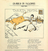 Chambeco en vacaciones. Tarjeta postal