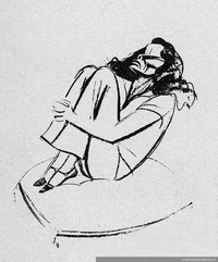 Katherine Hepburn, caricatura, 1929