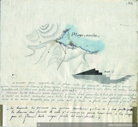 Plano de fortificación de Playa Ancha, Valparaíso, 1820