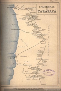 Salitreras de Tarapacá, hacia 1885