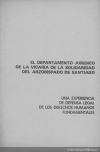Una experiencia de defensa legal de los Derechos Humanos fundamentales